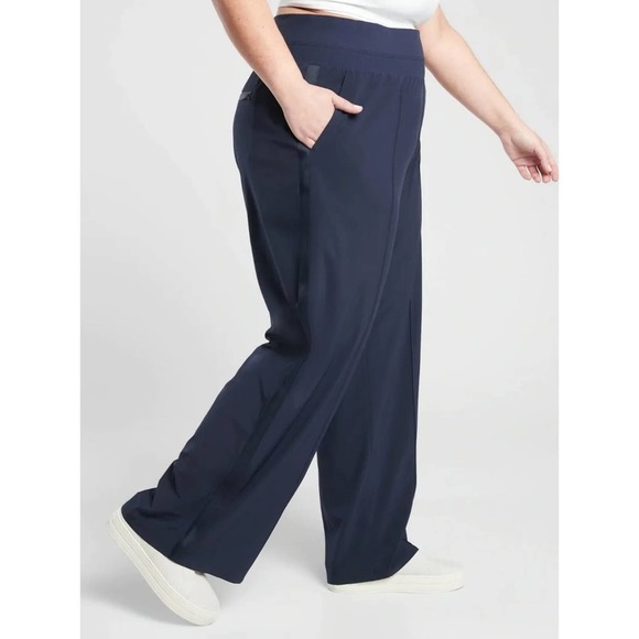Athleta Nolita Navy Blue Wide Leg Pant - Picture 2 of 7